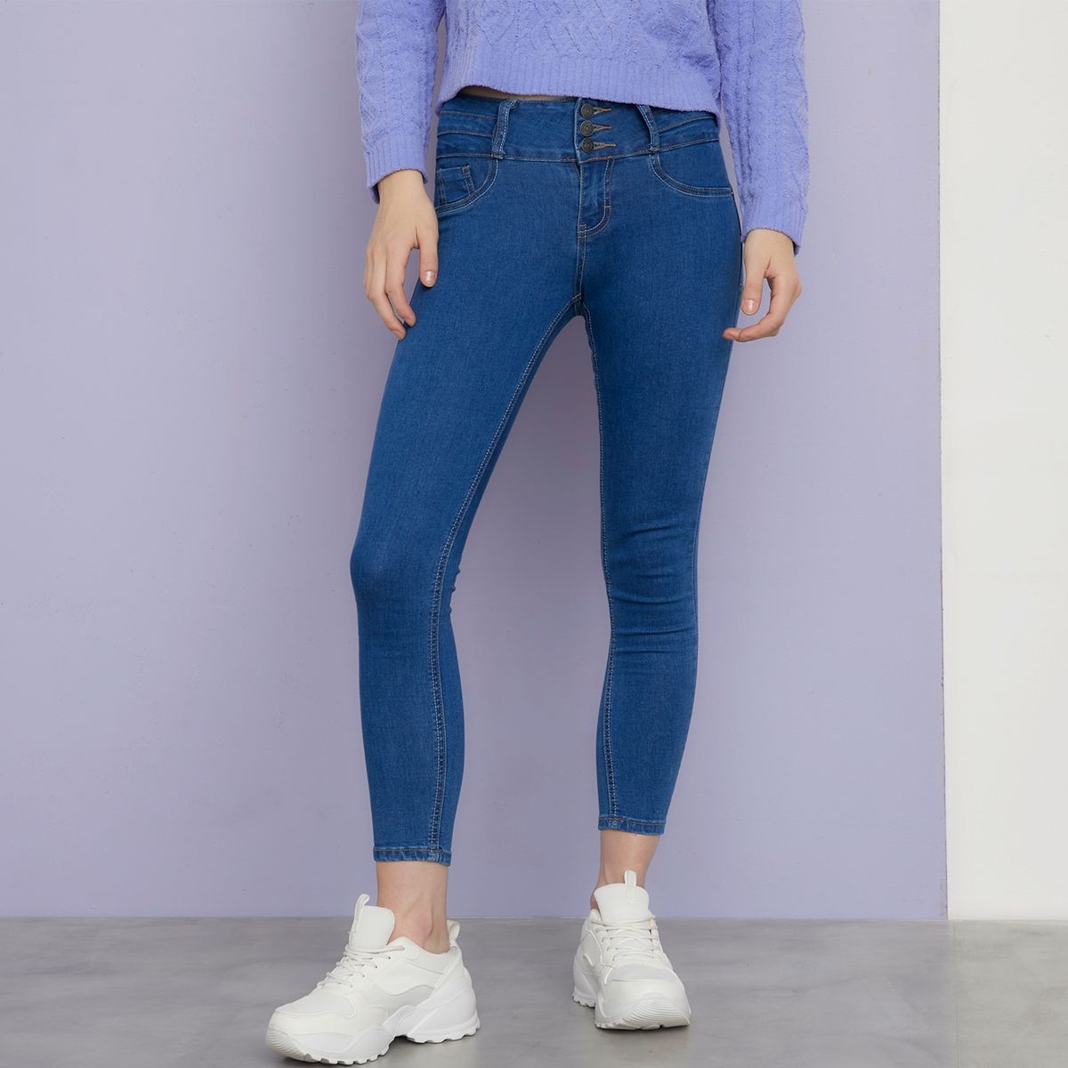SYBILLA - Jeans Sybilla Skinny Push Up Mujer Tiro Medio