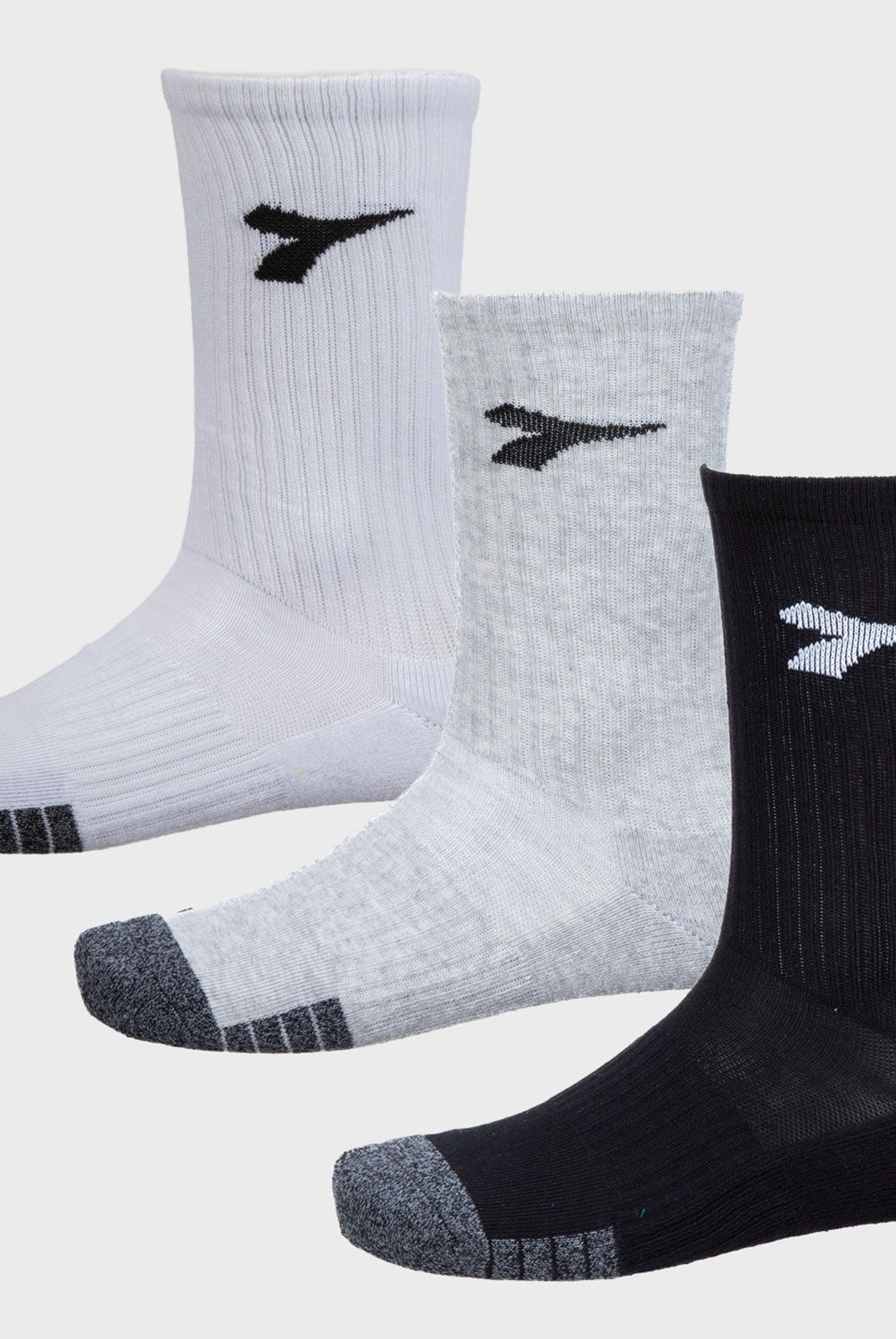 DIADORA - Pack De 3 Calcetines Largos Deportivos Hombre Diadora