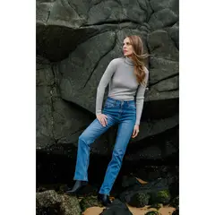 UNIVERSITY CLUB - Jeans Boot Cut Tiro Medio Mujer Algodón Stretch