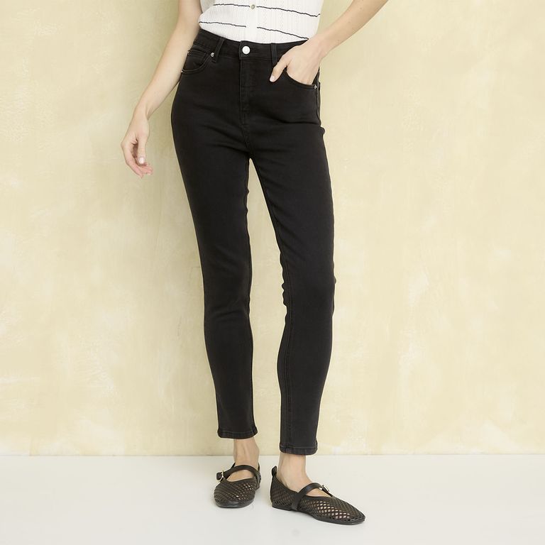 Jeans Skinny Tiro Medio Mujer