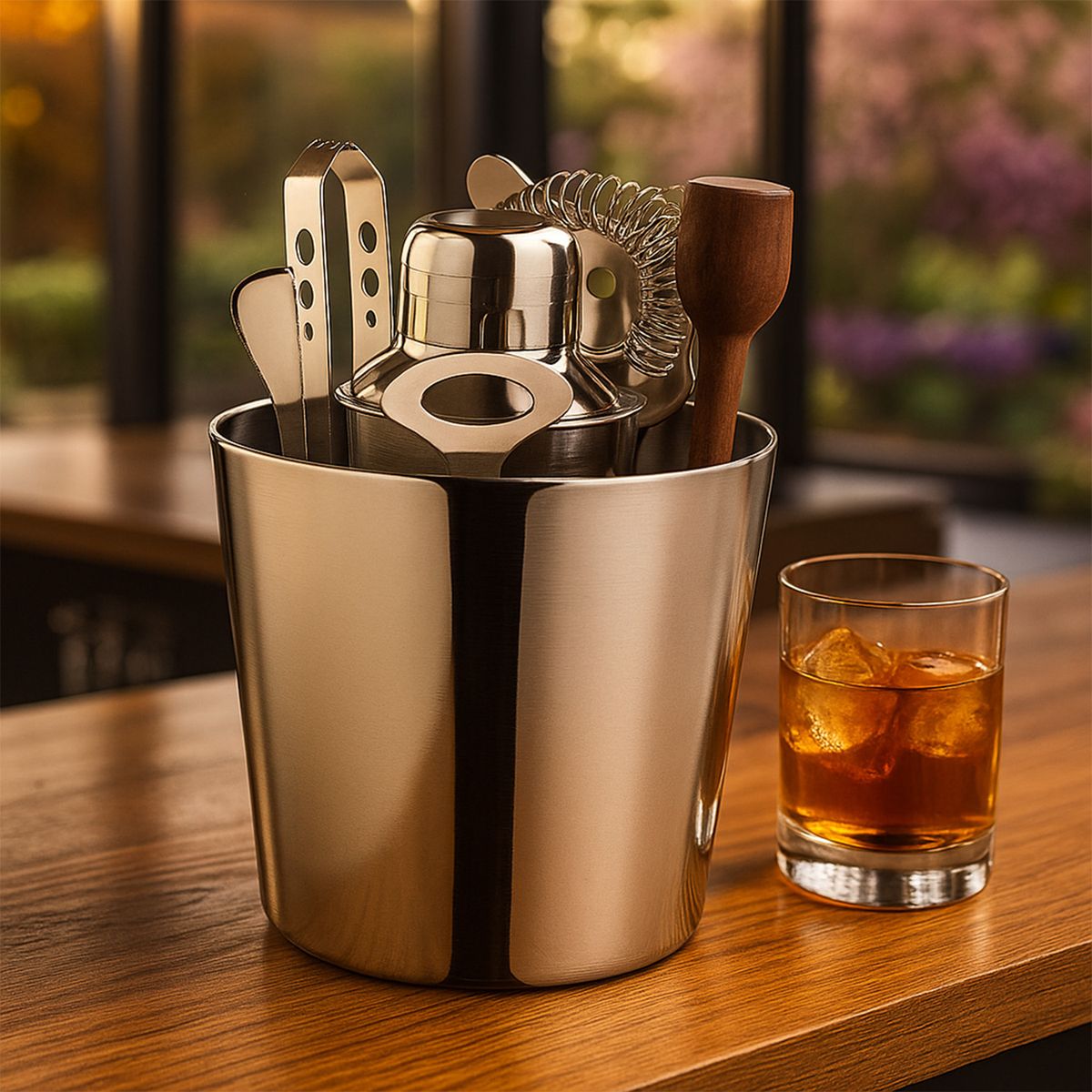 BASEMENT HOME - Set de Accesorios para Cóctel Basement Home Acero Inoxidable 7 Piezas