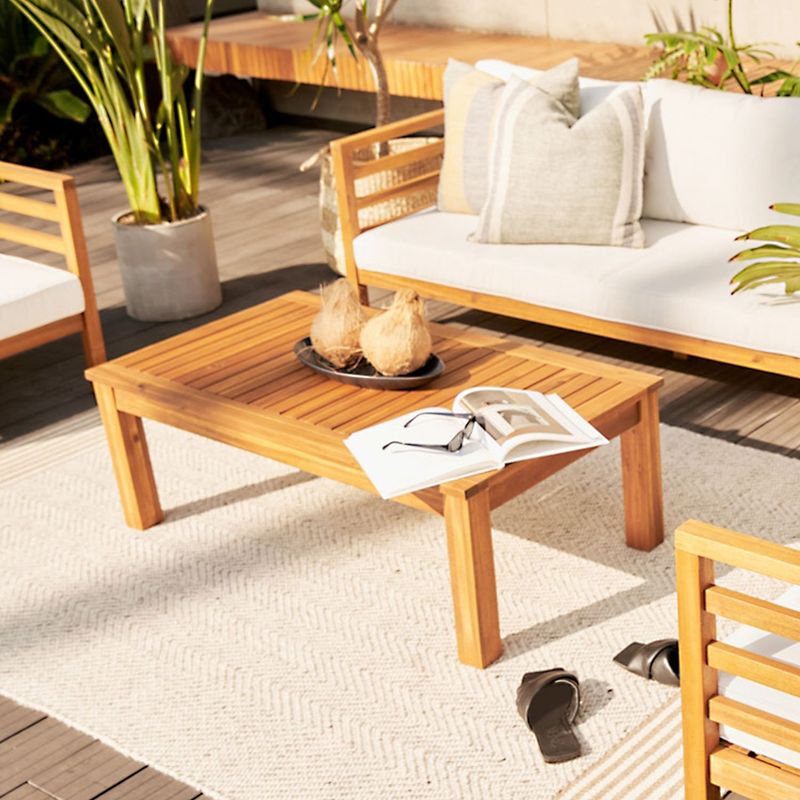 MICA - Mesa de Centro Terraza Camerun Rectangular Madera Mica