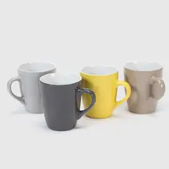 MICA - Set 4 Mug Cerámica Colores 370 ml