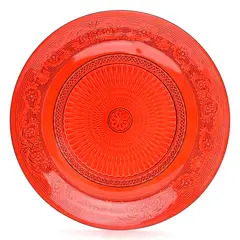 ROBERTA ALLEN - Plato Base 29 Cm Vidrio Labrado Rojo