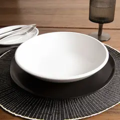 BASEMENT - Plato Hondo Porcelana Blanca 23 Cm