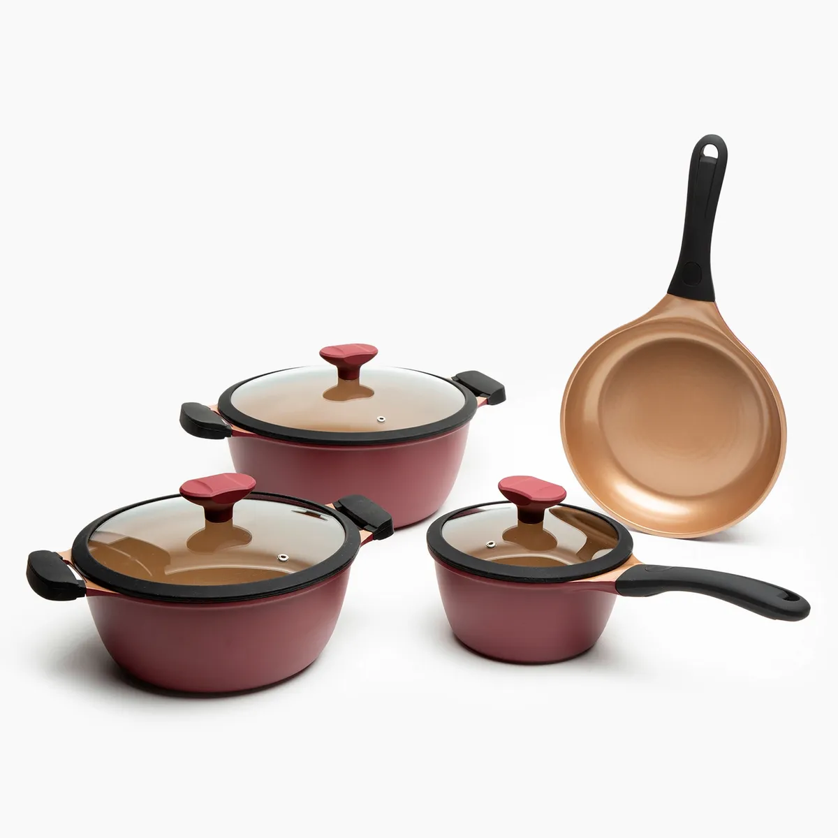 WURDEN - Batería de Cocina Cerámica 7 Piezas Wurden