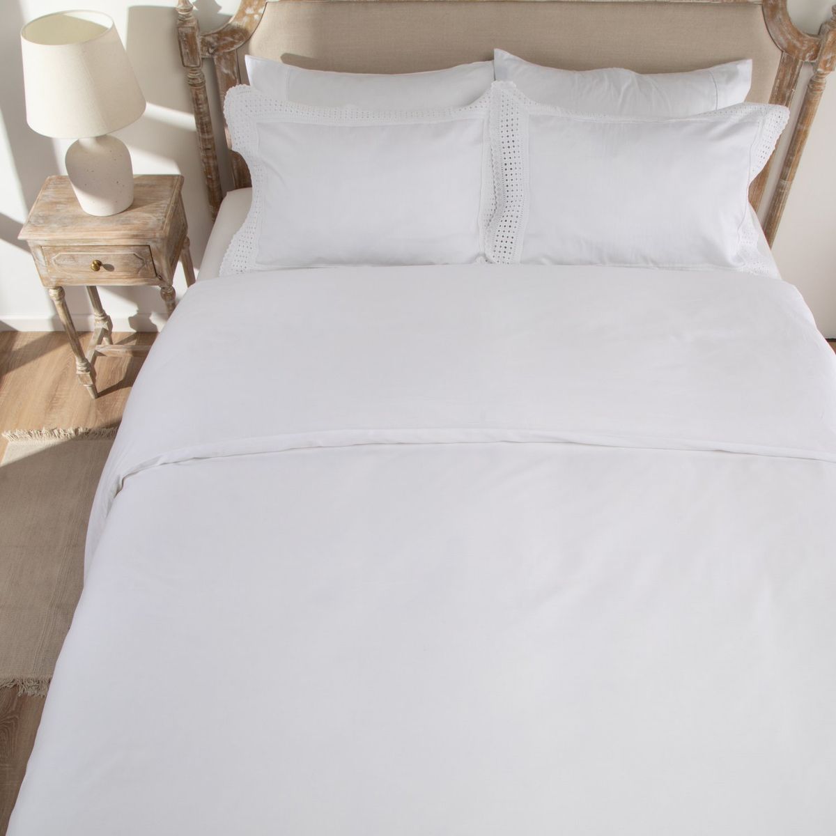 ROBERTA ALLEN - Funda De Plumón Blanca Bordada 300 Hilos 100% Algodón Roberta Allen