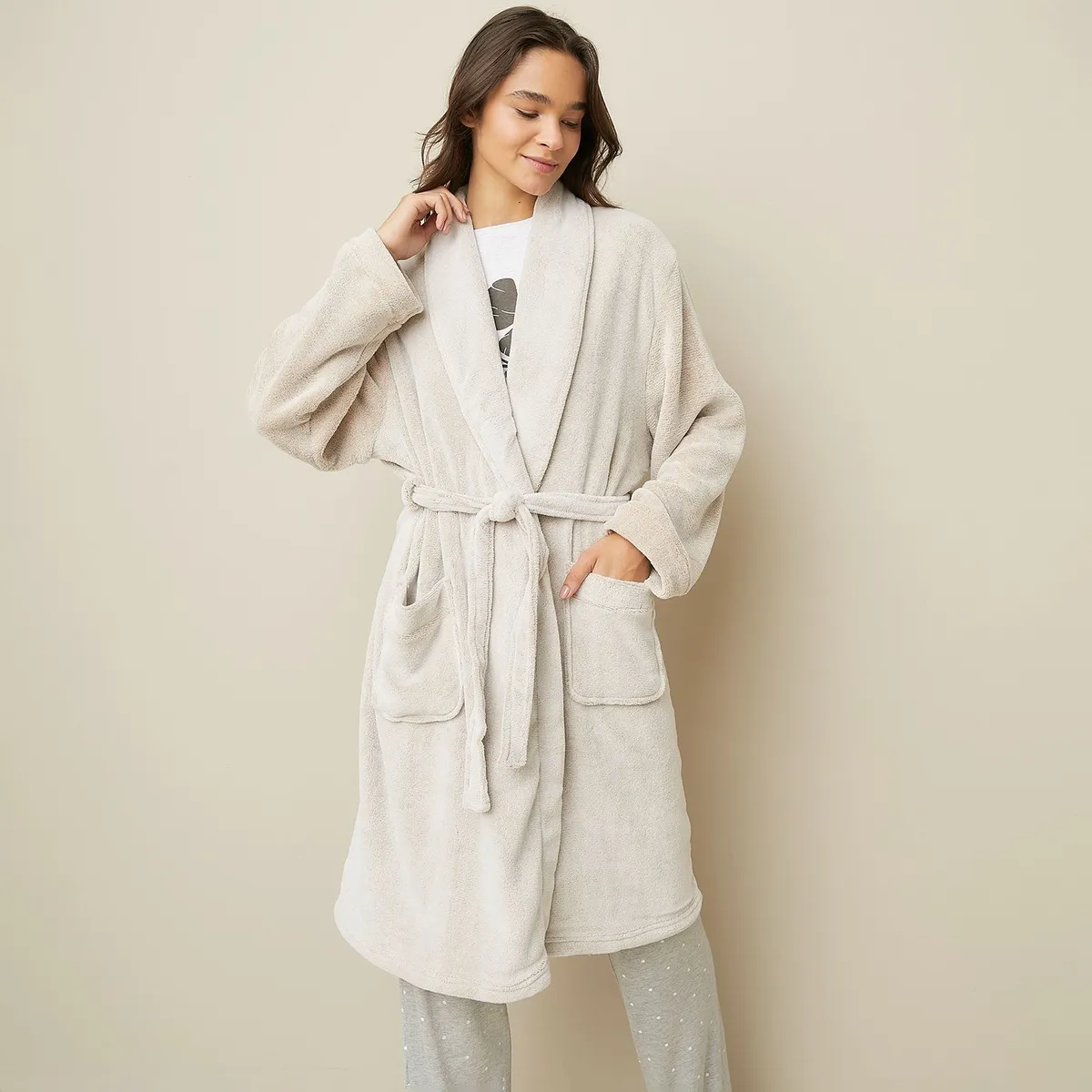 BASEMENT HOME - Bata de Baño Unisex Basement Home Polar Midi