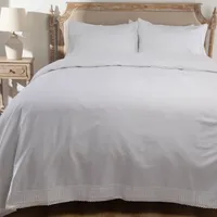 Funda De Plumón Blanca Bordada 300 Hilos 100% Algodón