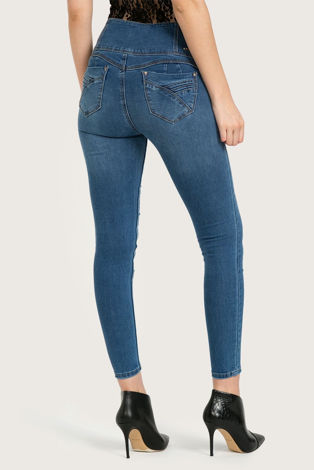 MOSSIMO - Jeans Skinny Push Up Tiro Alto Mujer Mossimo