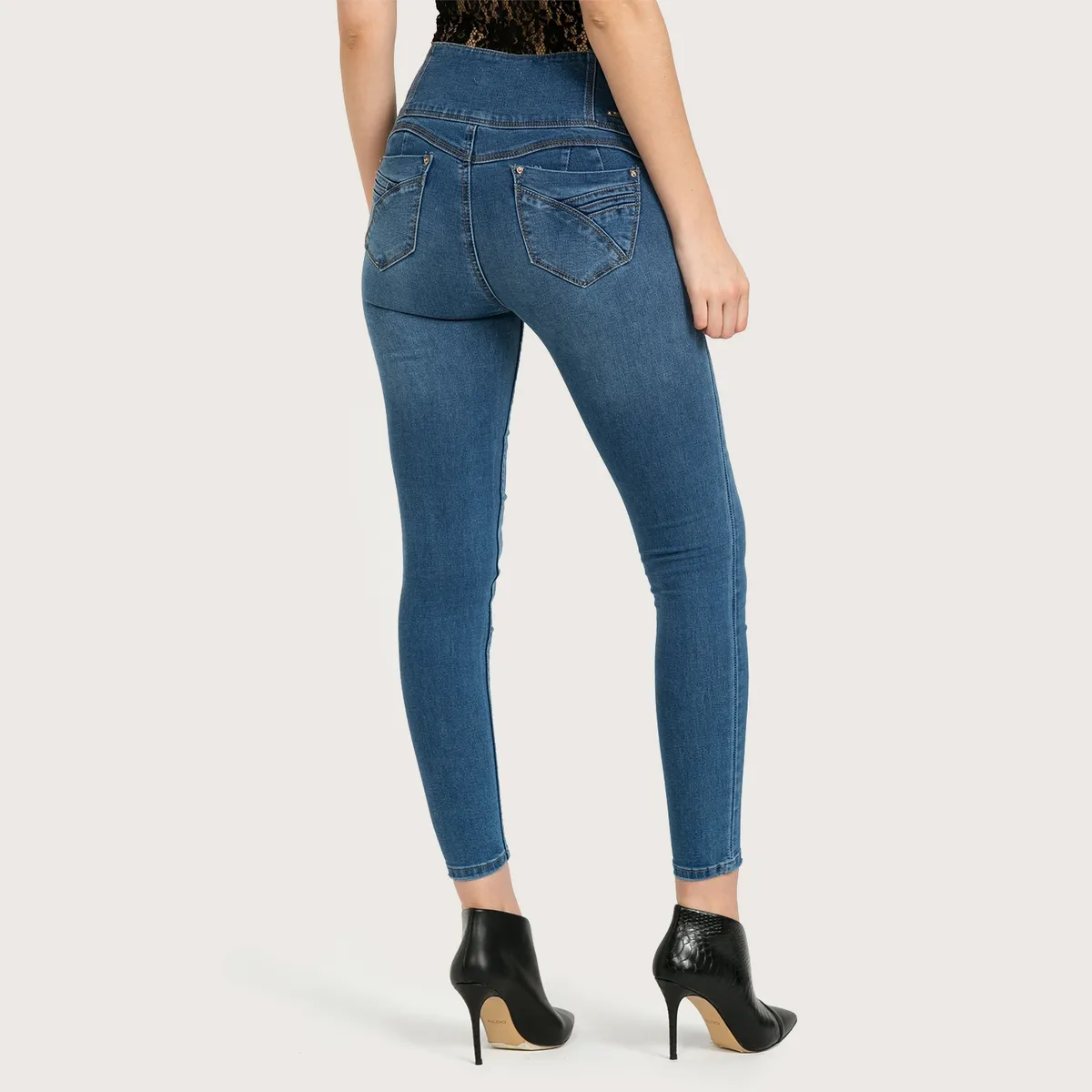 MOSSIMO - Jeans Skinny Push Up Tiro Alto Mujer Mossimo