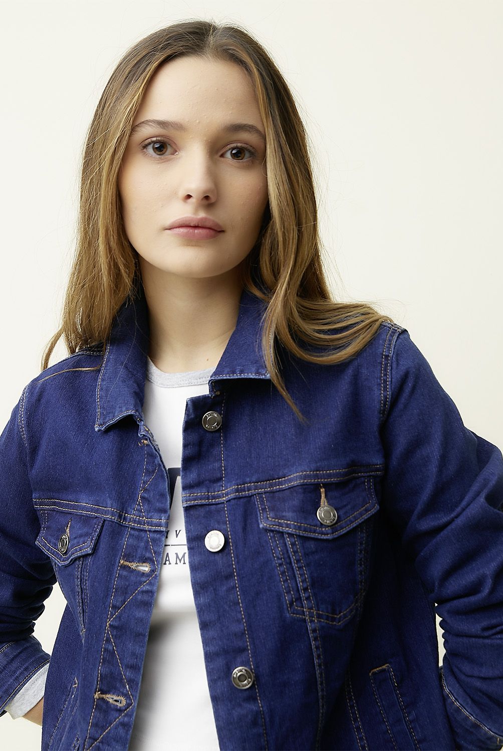 SYBILLA - Chaqueta Jeans Mujer Sybilla Algodón Manga Larga