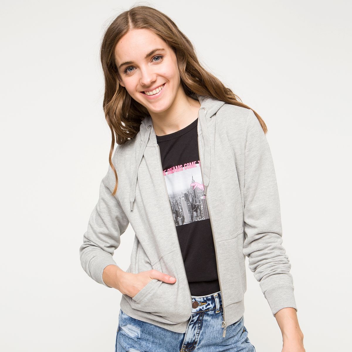 SYBILLA - Poleron Algodon Bscpls455N