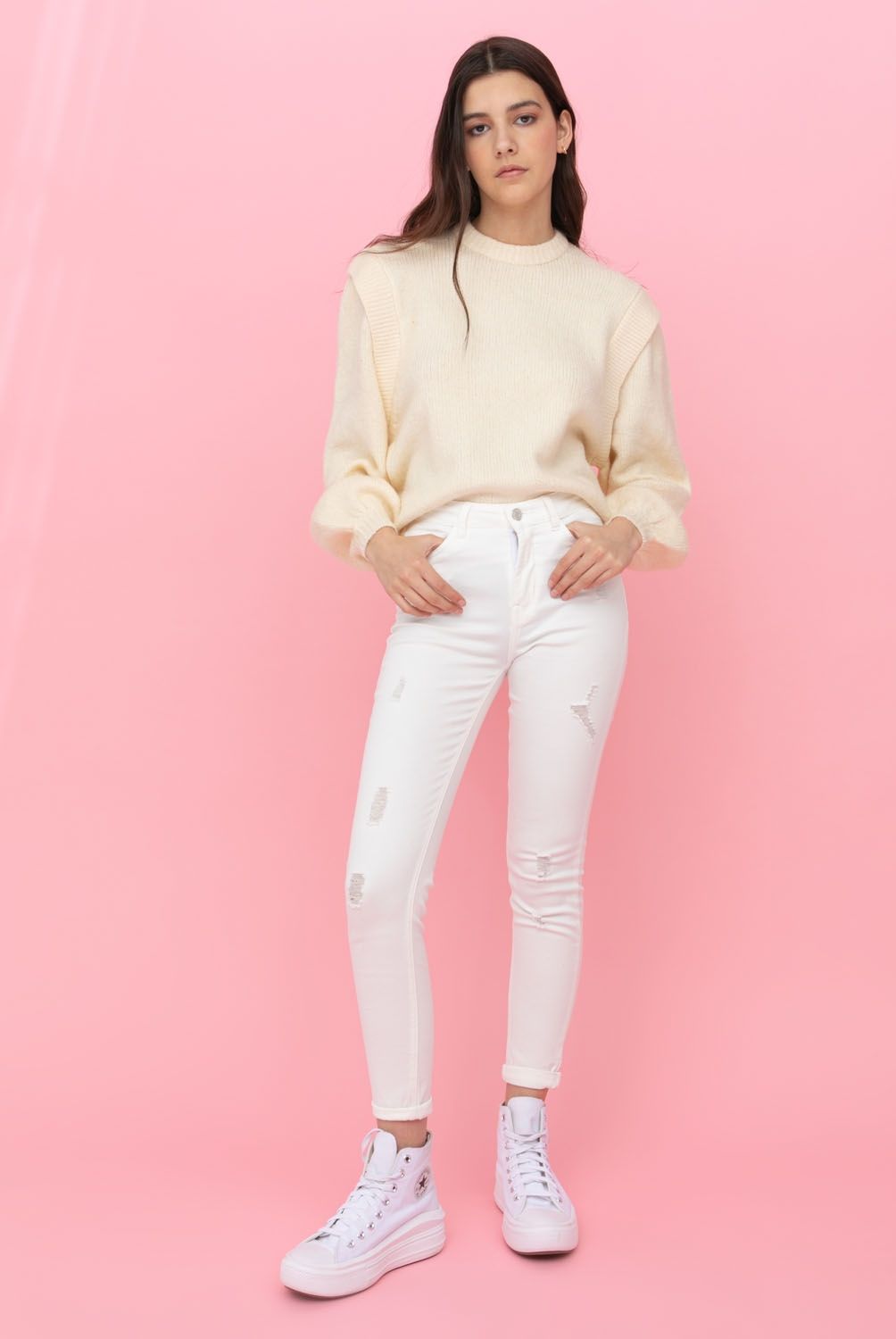 SYBILLA - Jeans Skinny Amy Tiro Medio Mujer Sybilla