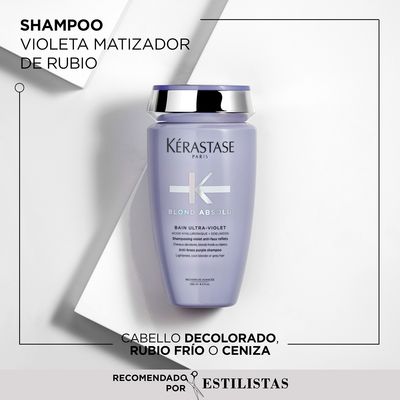 Imagen 2 del producto Shampoo Matizador Cabello Rubio O Decolorado Bain Ultra-Violet Blond Absolu 250Ml