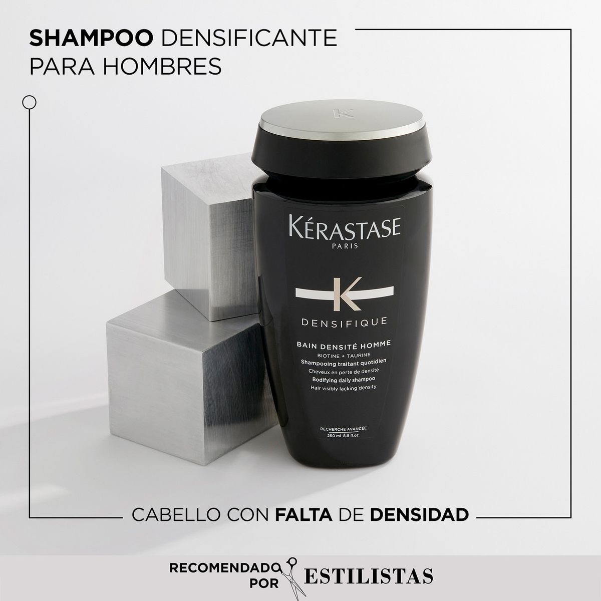 KERASTASE - Shampoo Espesante Cabello Fino Bain Densité Homme Densifique 250ml Kerastase