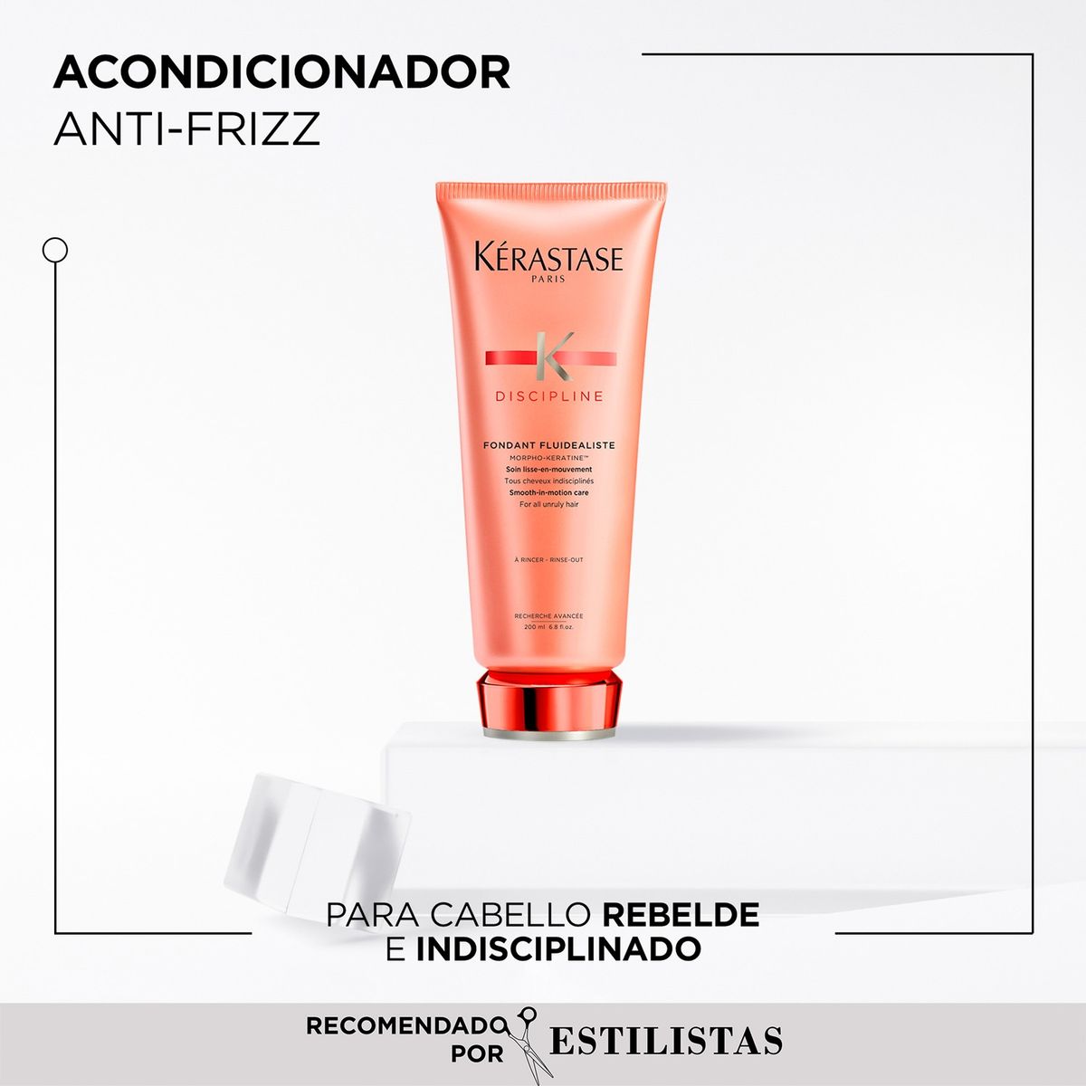 KERASTASE - Acondicionador Anti-Frizz Cabello Indisciplinado Fondant Fluidealiste Discipline 200ml Kerastase