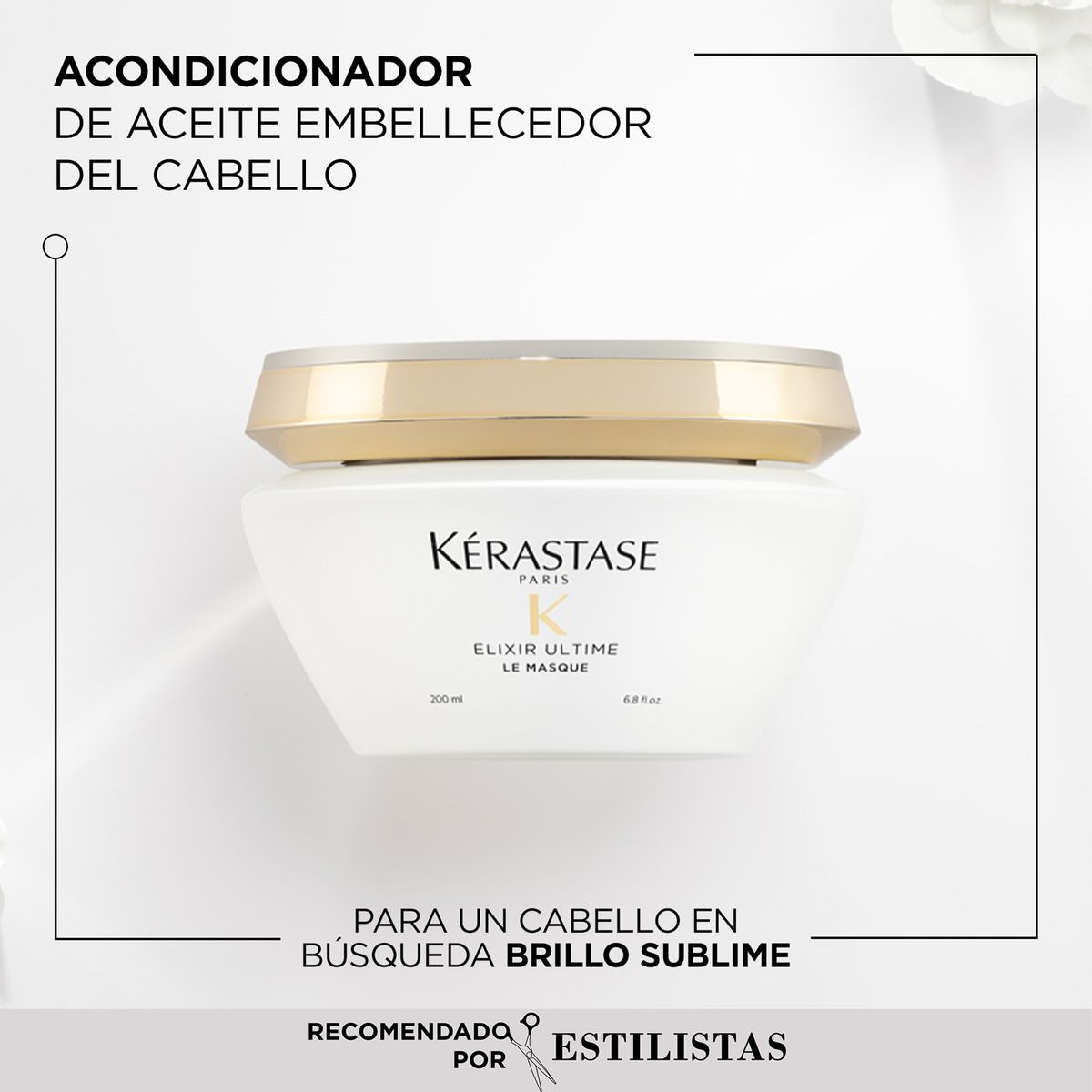 KERASTASE - Máscara Brillo Sublime Todo Tipo De Cabello Le Masque Elixir Ultime 200ml Kerastase