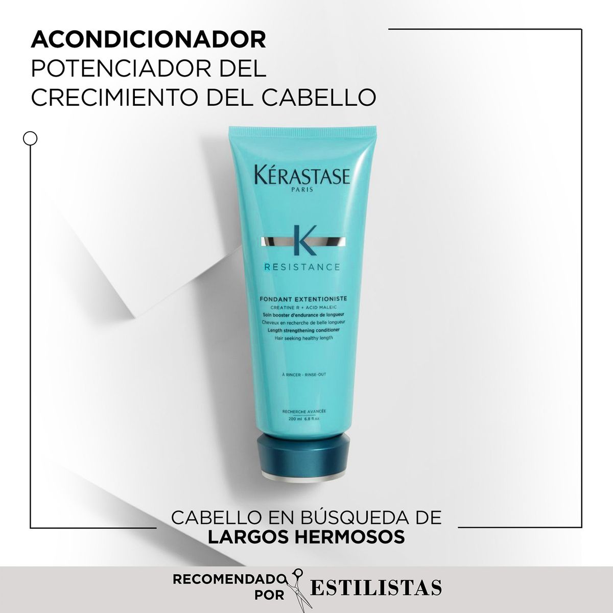 KERASTASE - Acondicionador Potenciador Del Crecimiento Fondant Extentioniste Resistance 200Ml Kerastase
