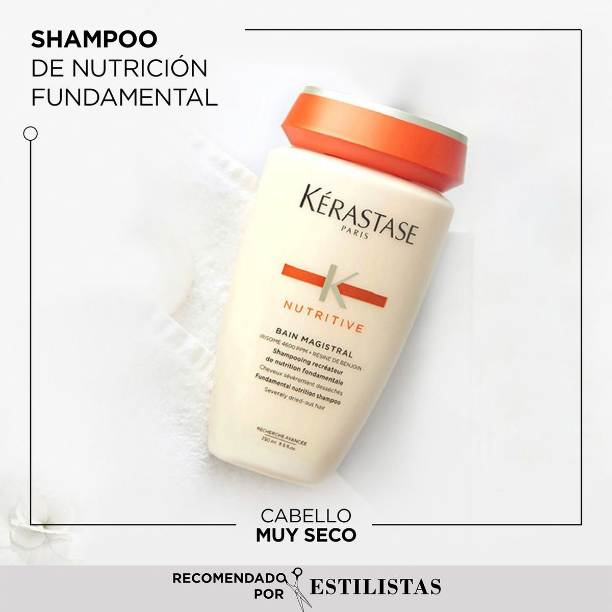 KERASTASE - Shampoo Nutrición Cabello Severamente Seco Bain Magistral Nutritive 250ml Kerastase