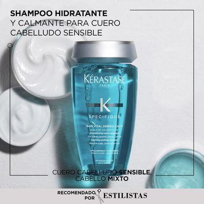 Imagen 2 del producto Shampoo Calmante Cuero Cabelludo Sensible Bain Vital Dermo-Calm Specifique 250ml