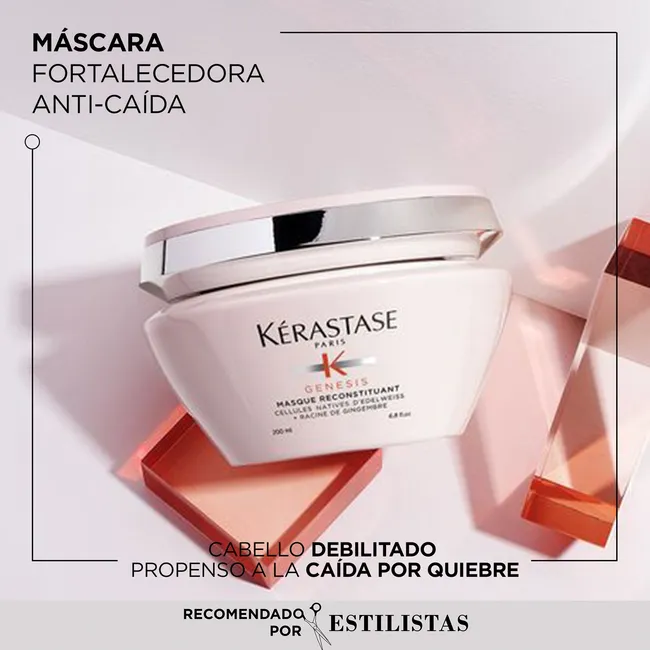 KERASTASE - Máscara Anti-Caída Cabello Frágil Masque Reconstituant Genesis 200ml Kerastase