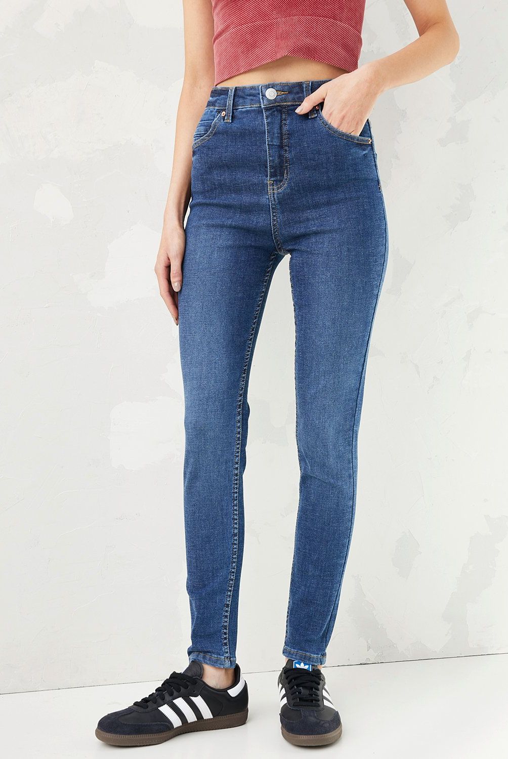 AMERICANINO - Jeans Americanino Básico Tiro Súper Alto Mujer Algodón
