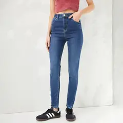 AMERICANINO - Jeans Básico Tiro Súper Alto Mujer Algodón