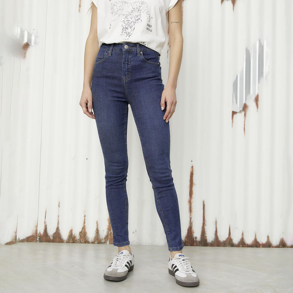 AMERICANINO - Jeans Skinny Tiro Alto Mujer Americanino