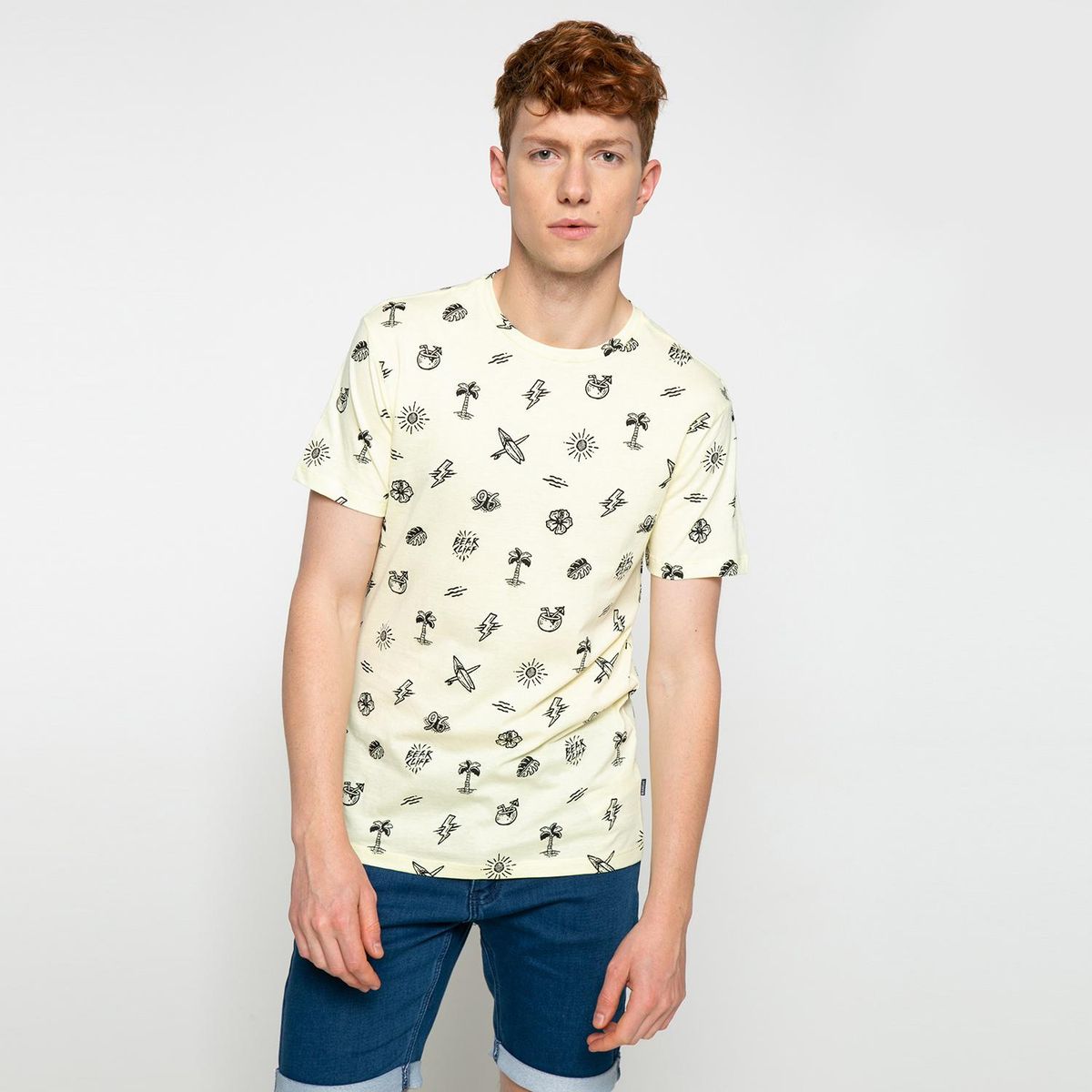 BEARCLIFF - Bearcliff Polera hombre manga corta algodón