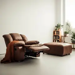MICA - Sillón Berger Robbie 1 Cuerpo Cuero Combinado Clásico