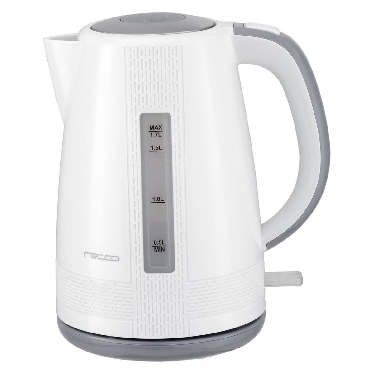 RECCO - Hervidor Eléctrico 1.7 Litros Apagado Automático Blanco Recco