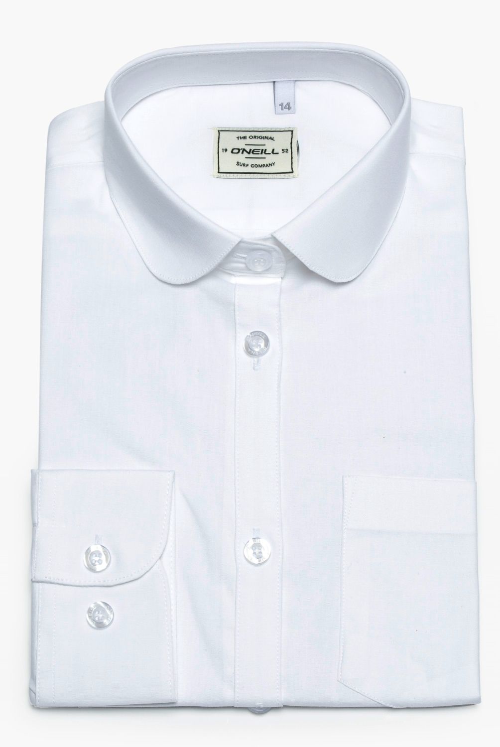 O'NEILL - Blusa Escolar, 97% Algodón Strech, Color Blanco .