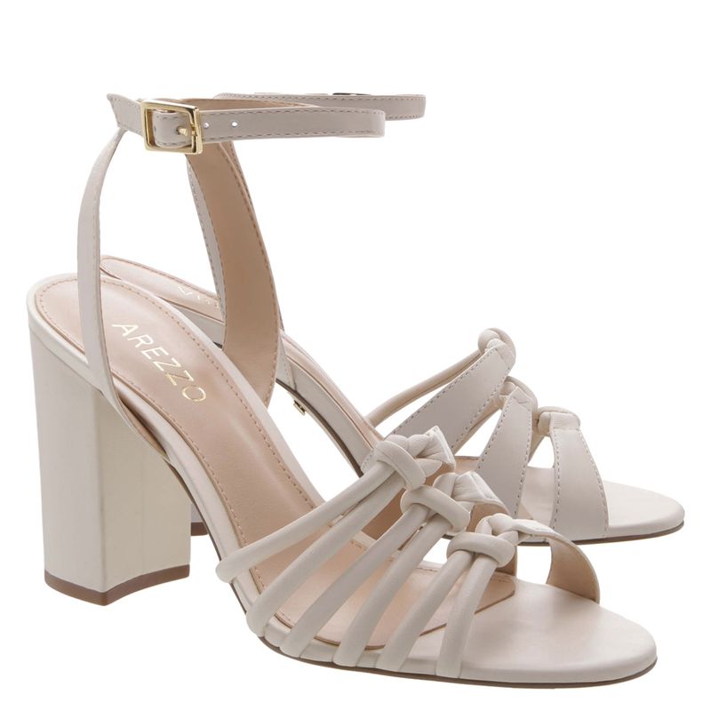 AREZZO - Sandalia Mujer Cuero Blanco