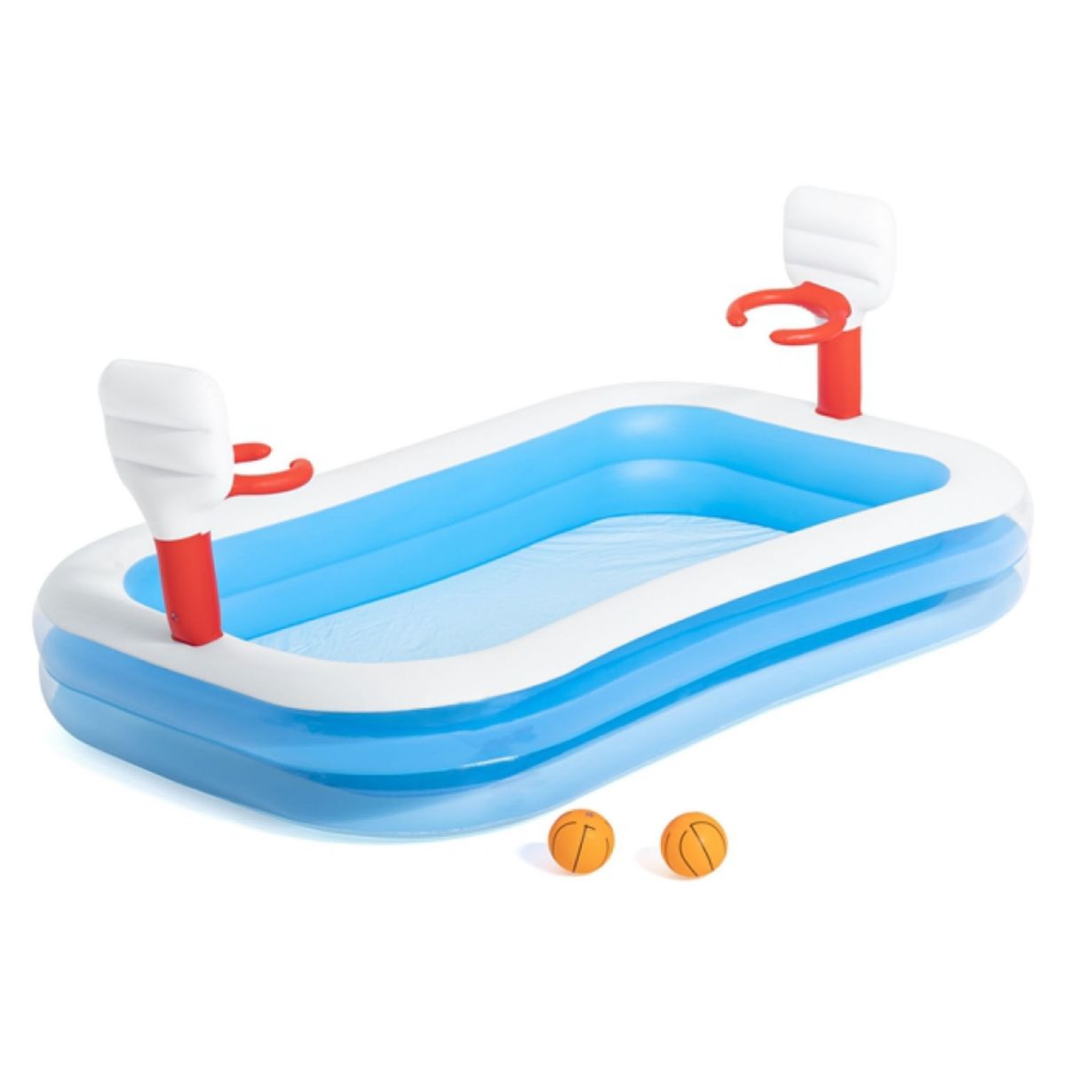 BESTWAY - Piscina Infantil Con Aros de Basquetball 254 X 168 X 102 Cm Bestway