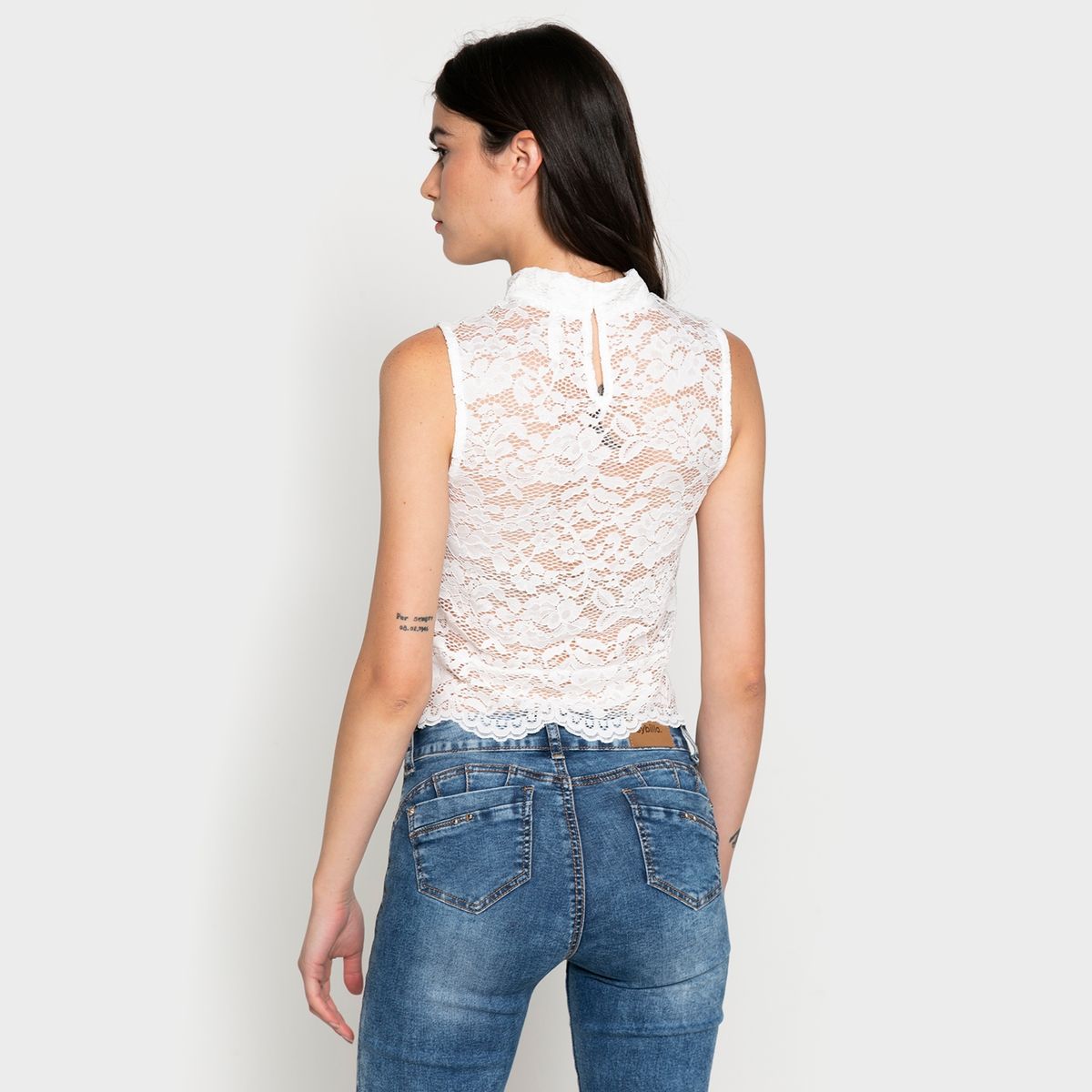 SYBILLA - POLERA LISA MC F6POS914NO