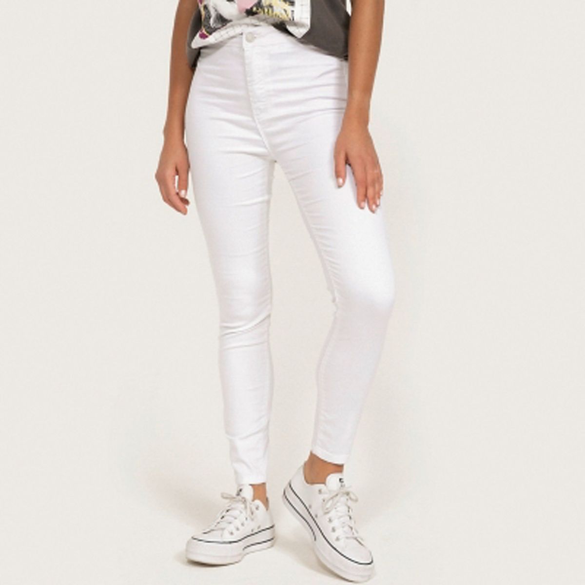 SYBILLA - Jeans Skinny Tiro Alto Mujer Sybilla