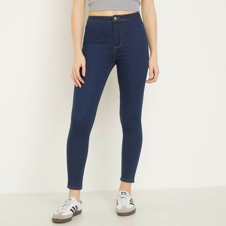 Jeans Skinny Tiro Alto Mujer