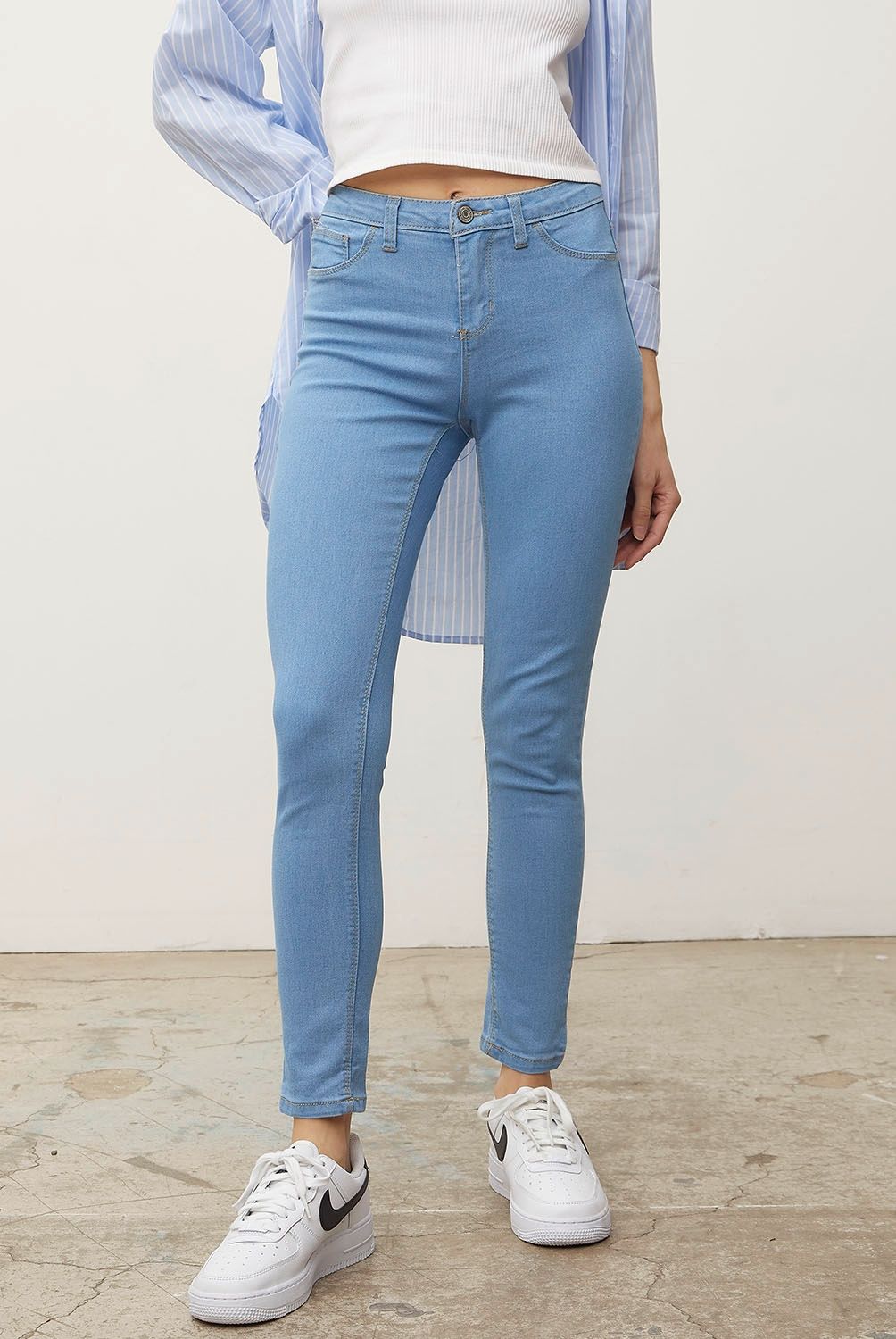 SYBILLA - Jeans Skinny Zoe Tiro Bajo Denim Mujer Sybilla
