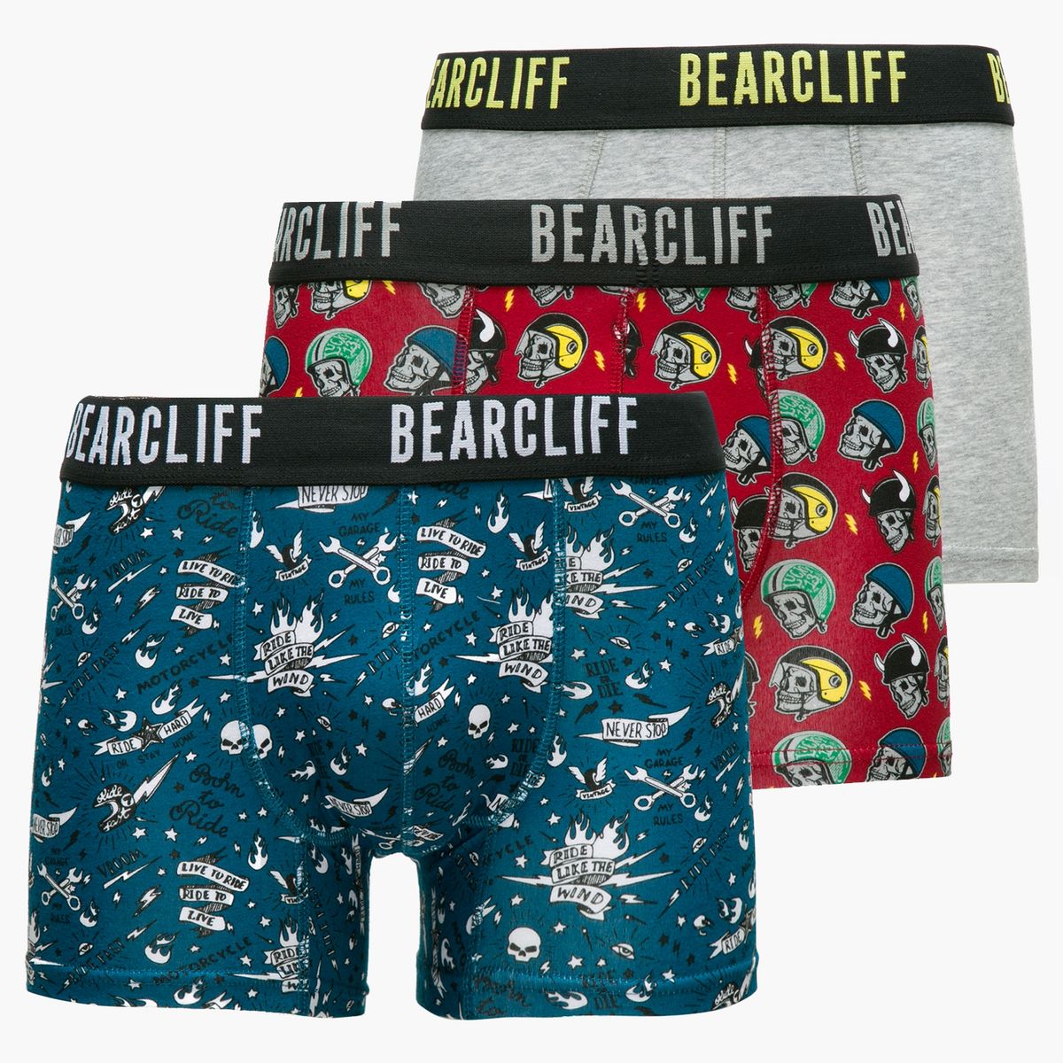 BEARCLIFF - Pack De 3 Bóxers Algodón Hombre Bearcliff