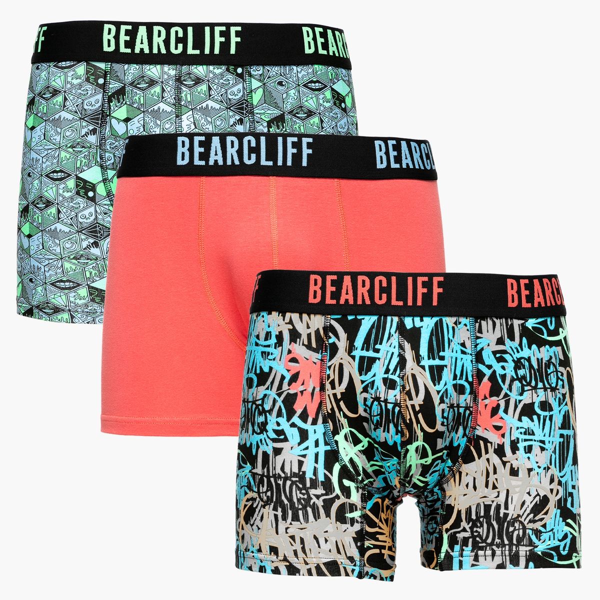 BEARCLIFF - Pack de 3 Bóxers Algodón Hombre Bearcliff