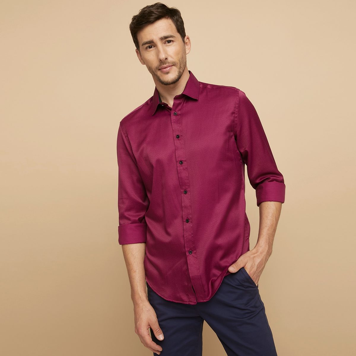 NEWPORT - Camisa de Vestir Hombre Newport Slim Fit Algodón
