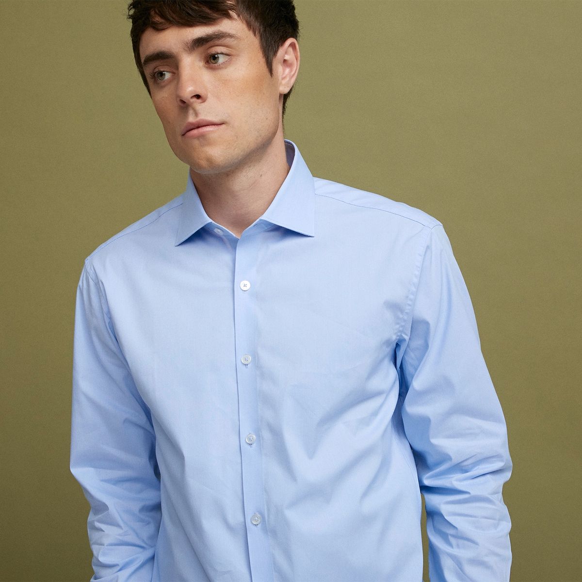 BASEMENT - Camisa Vestir Hombre Basement Algodón Slim Fit Manga Larga