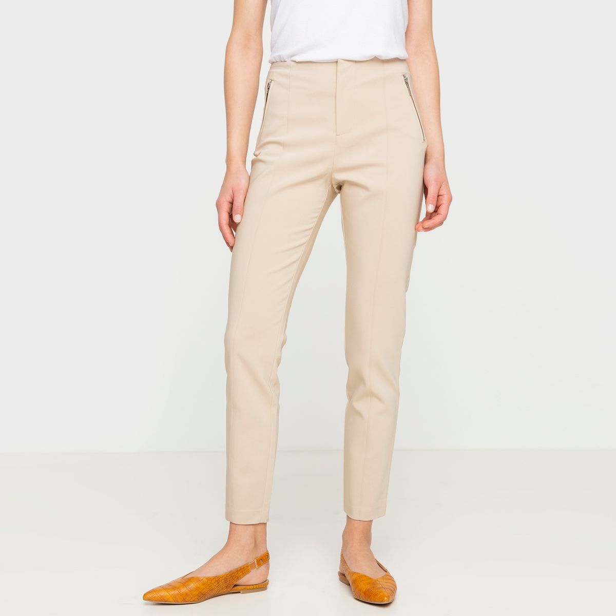 BASEMENT - Pantalón Skinny Tiro Medio Mujer