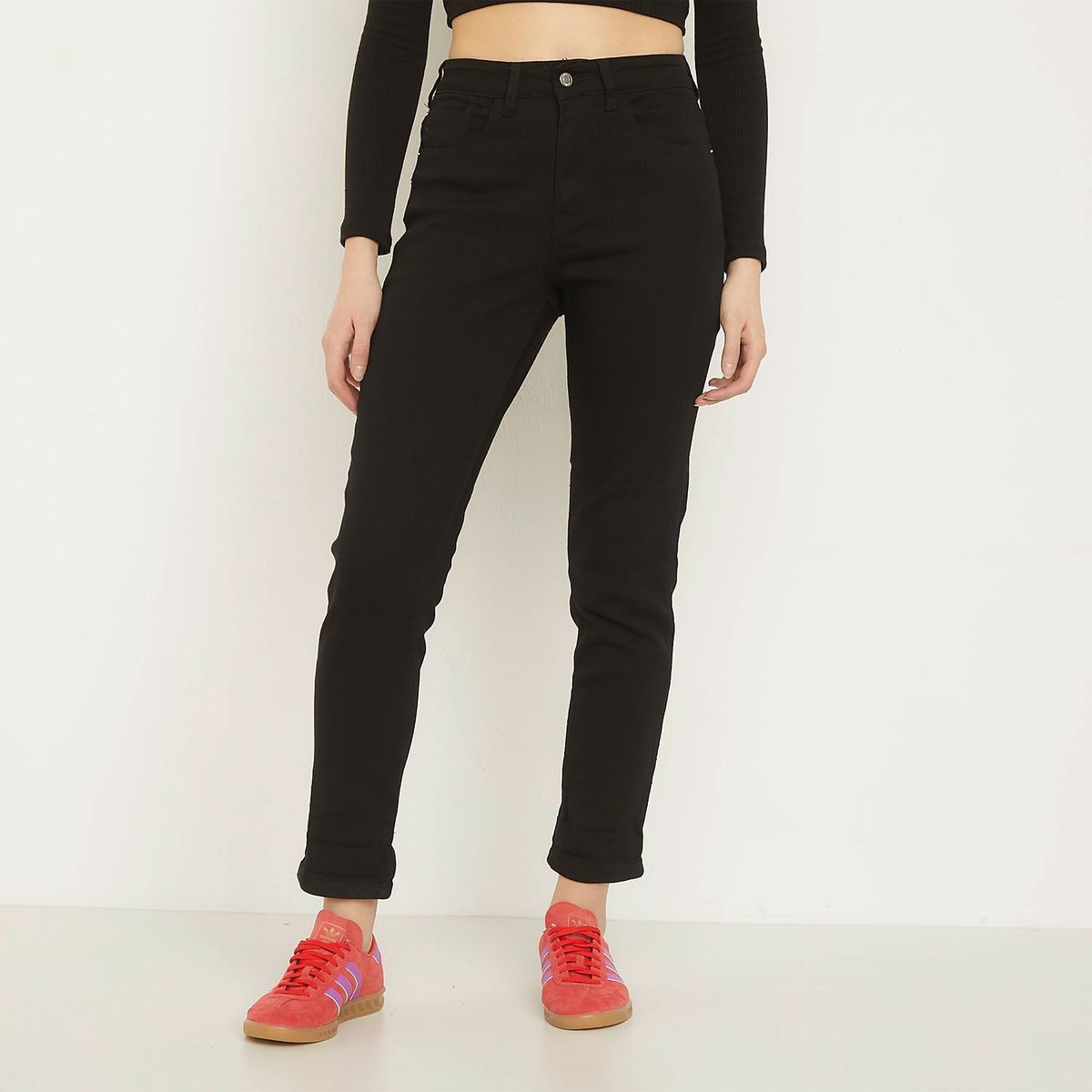 SYBILLA - Jeans Straight Tiro Alto Mujer Sybilla