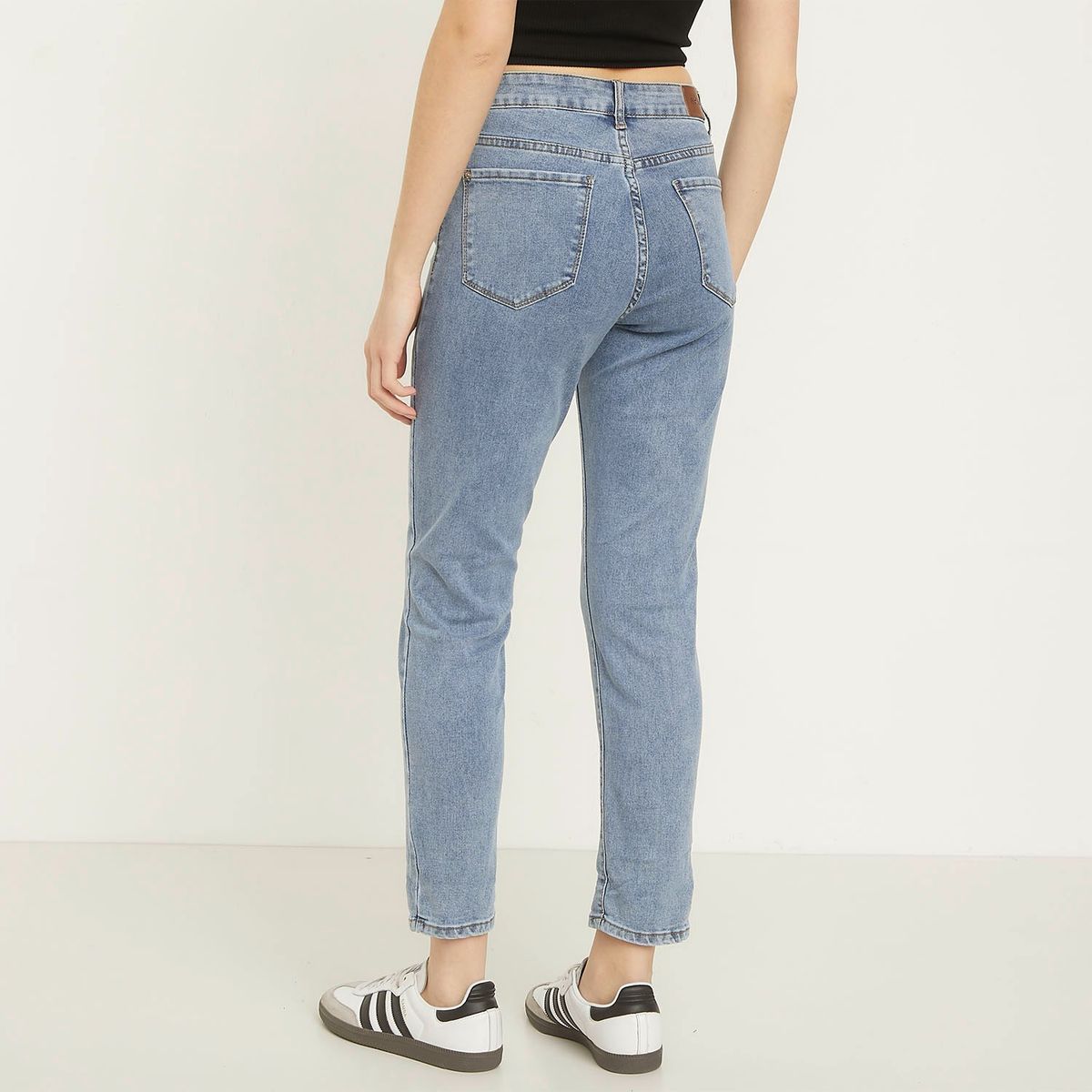 SYBILLA - Jeans Straight Tiro Alto Mujer Sybilla