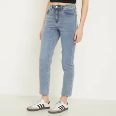 SYBILLA - Jeans Mom Alto Mujer Denim Casual