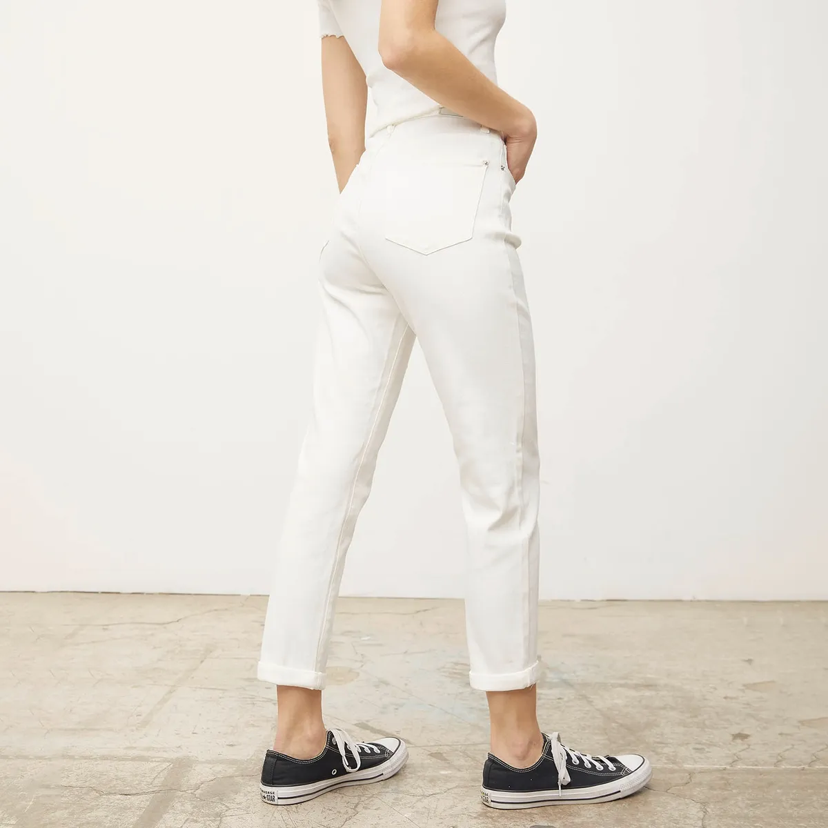 SYBILLA - Jeans Mom Tiro Alto Mujer Sybilla