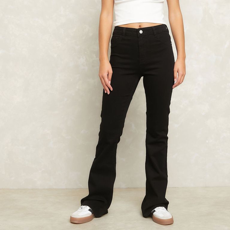 Jeans Flare Tiro Alto Mujer