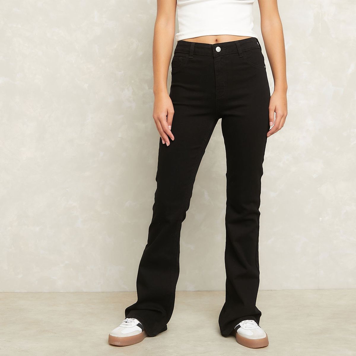 SYBILLA - Jeans Flare Tiro Alto Mujer Sybilla